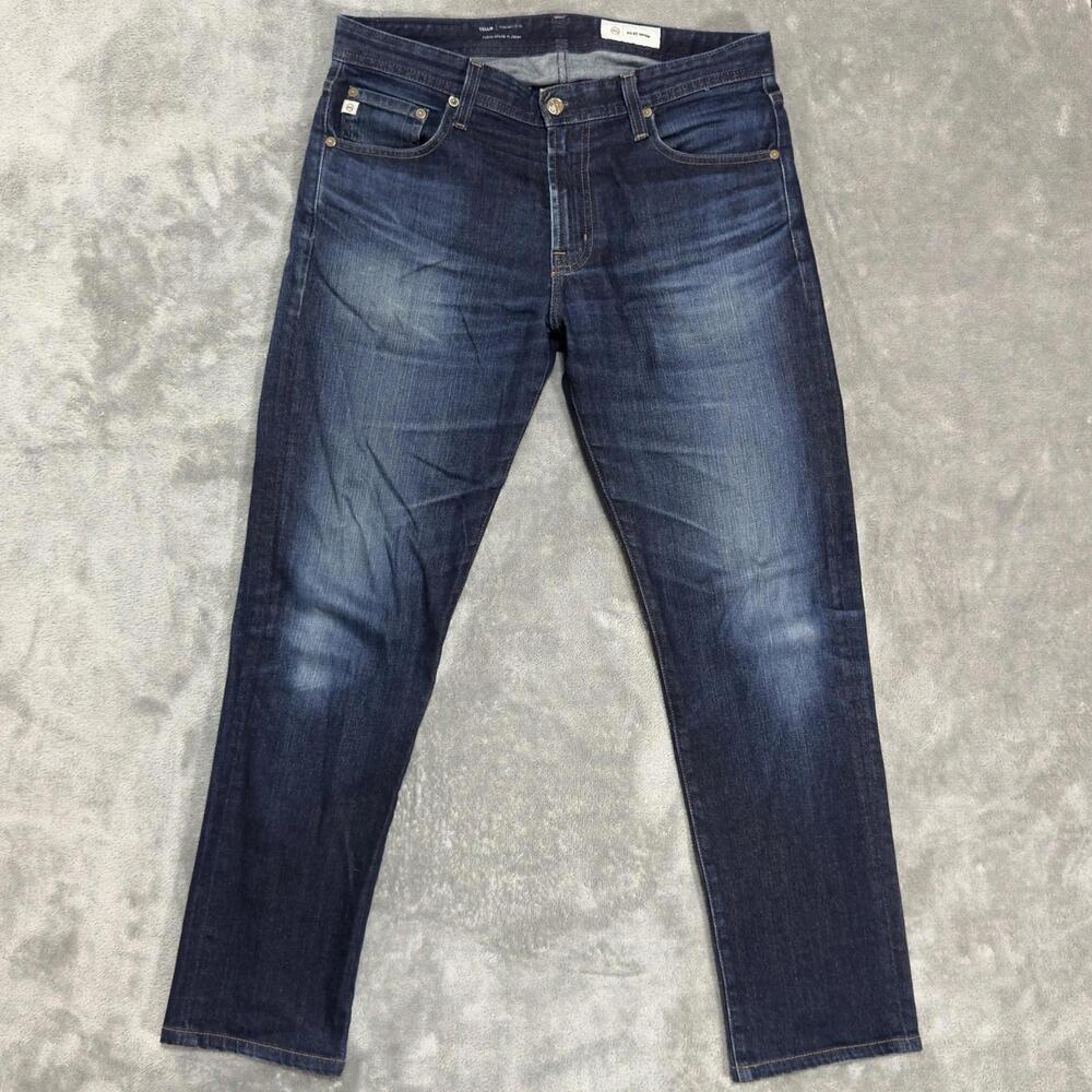 AG Jeans Mens 32x33 Adriano Goldschmied Tellis Slim Japanese Selvedge Denim Dark
